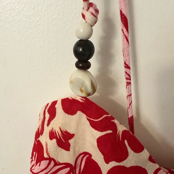 🎉 HP 11/30 🎉 Abercrombie & Fitch Floral Beaded Sweetheart Babydoll Skort Dress - Picture 3 of 8